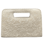 The Claire| Hand-Tooled Leather Statement Clutch - Che Cose Belle