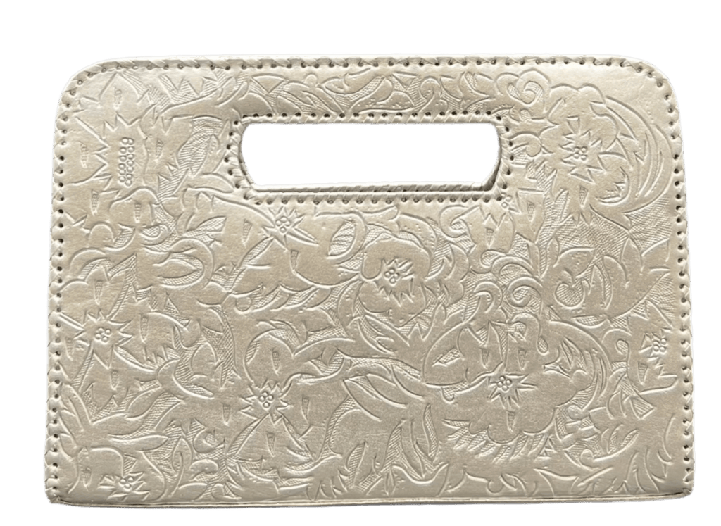 The Claire| Hand-Tooled Leather Statement Clutch - Che Cose Belle