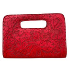The Claire| Hand-Tooled Leather Statement Clutch - Che Cose Belle