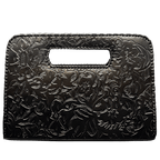 The Claire| Hand-Tooled Leather Statement Clutch - Che Cose Belle