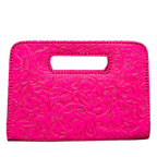 The Claire| Hand-Tooled Leather Statement Clutch - Che Cose Belle