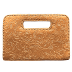 The Claire| Hand-Tooled Leather Statement Clutch - Che Cose Belle