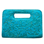 The Claire| Hand-Tooled Leather Statement Clutch - Che Cose Belle
