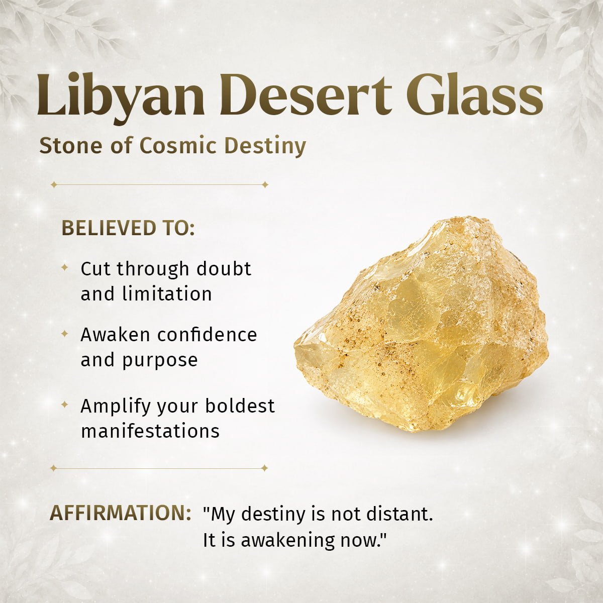 The Destiny Relic – Libyan Desert Glass Pendant - Che Cose Belle