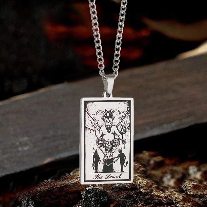 The Devil Major Arcana Tarot Stainless Steel Necklace - Che Cose Belle