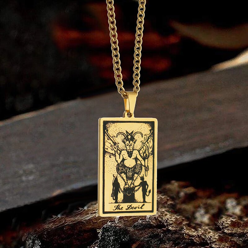 The Devil Major Arcana Tarot Stainless Steel Necklace - Che Cose Belle