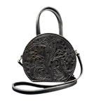 The Dixie| Hand-Tooled Leather Canteen Handbag - Che Cose Belle