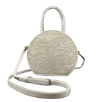 The Dixie| Hand-Tooled Leather Canteen Handbag - Che Cose Belle