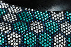 The Doha Turqoise Glitter Leather Block Pump Women Shoe - Che Cose Belle