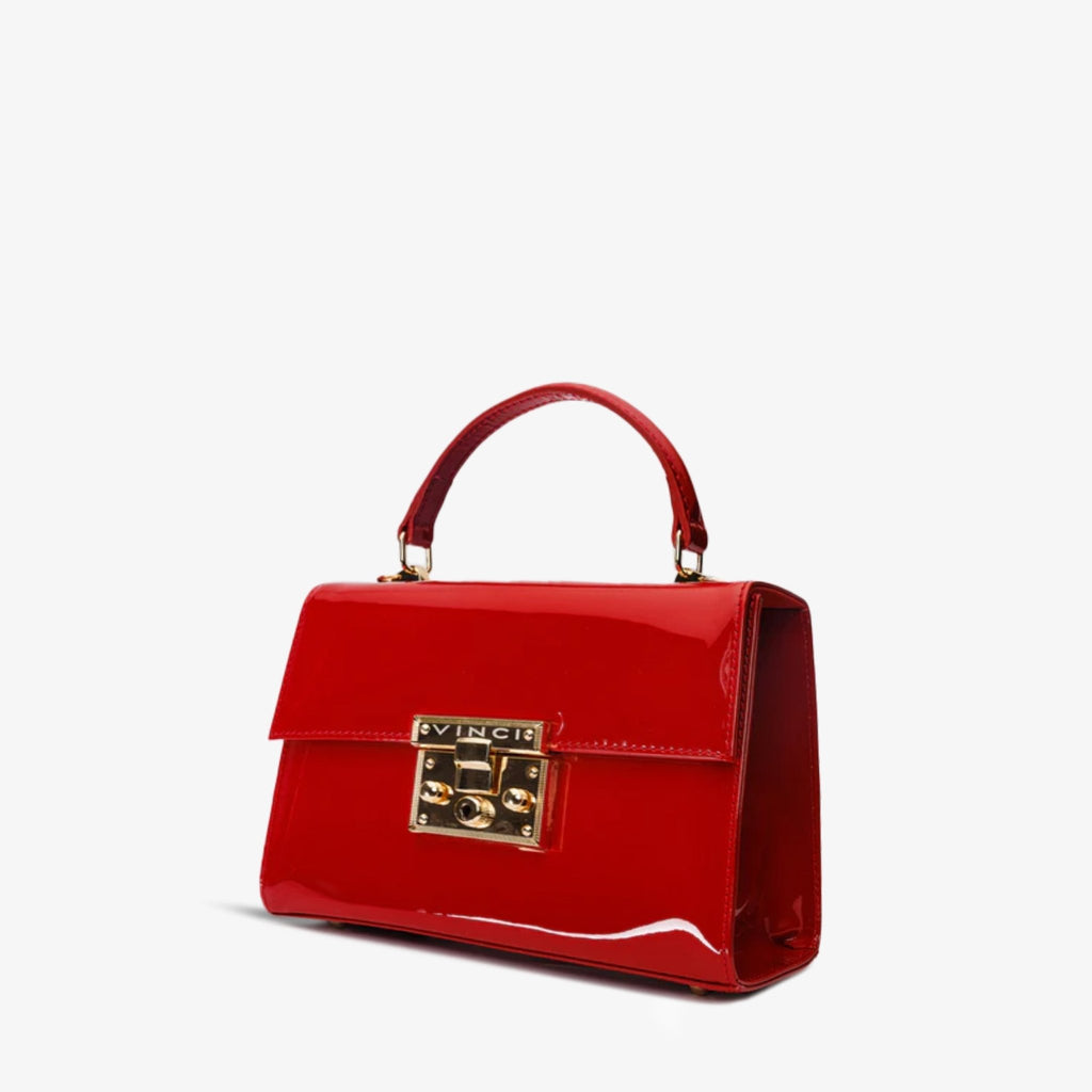 The Ege Red Patent Leather Handbag - Che Cose Belle