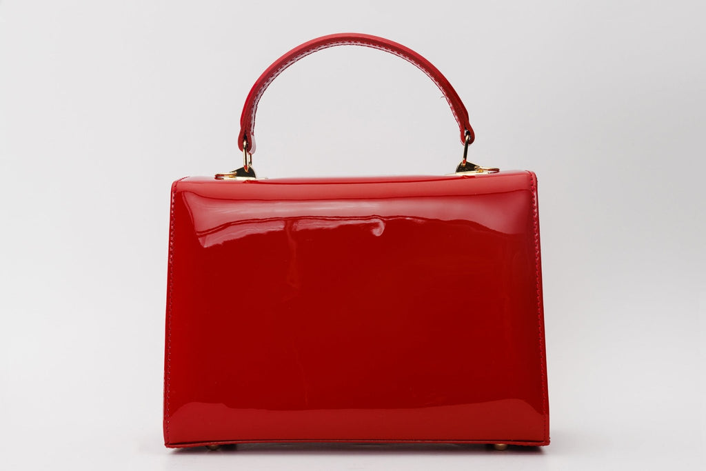 The Ege Red Patent Leather Handbag - Che Cose Belle