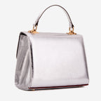The Ege Silver Leather Handbag - Che Cose Belle