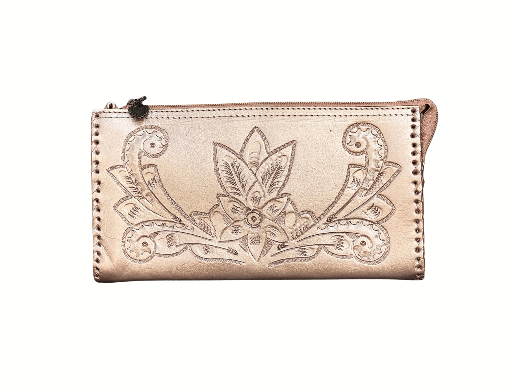 The Ella| Hand-Tooled Leather Clutch & Crossbody - Che Cose Belle