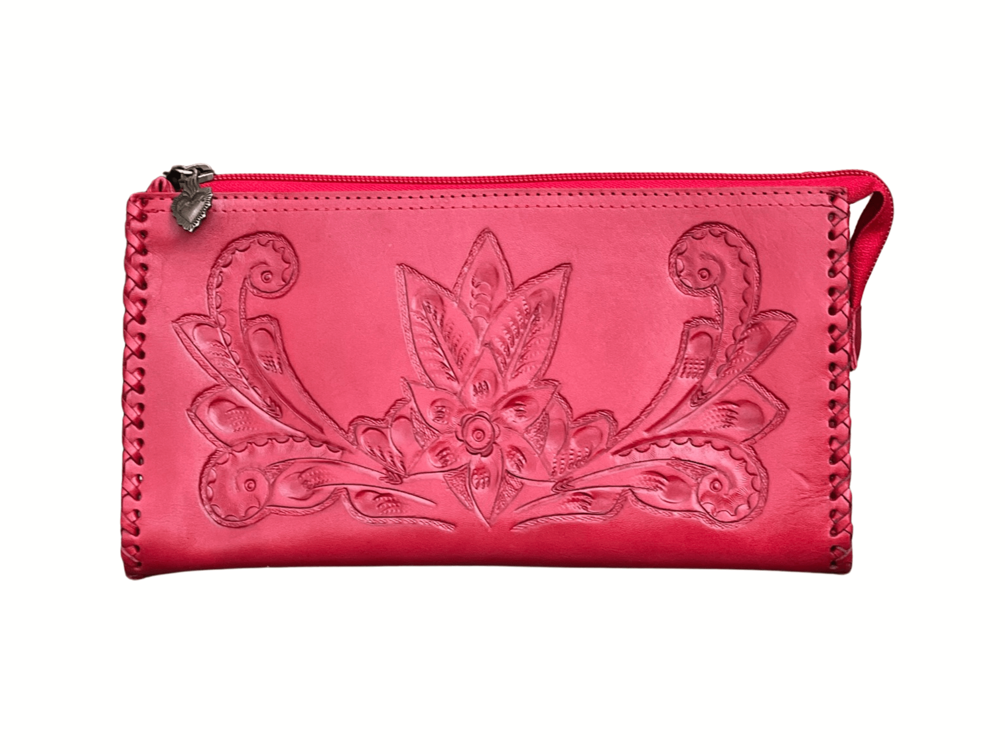 The Ella| Hand-Tooled Leather Clutch & Crossbody - Che Cose Belle
