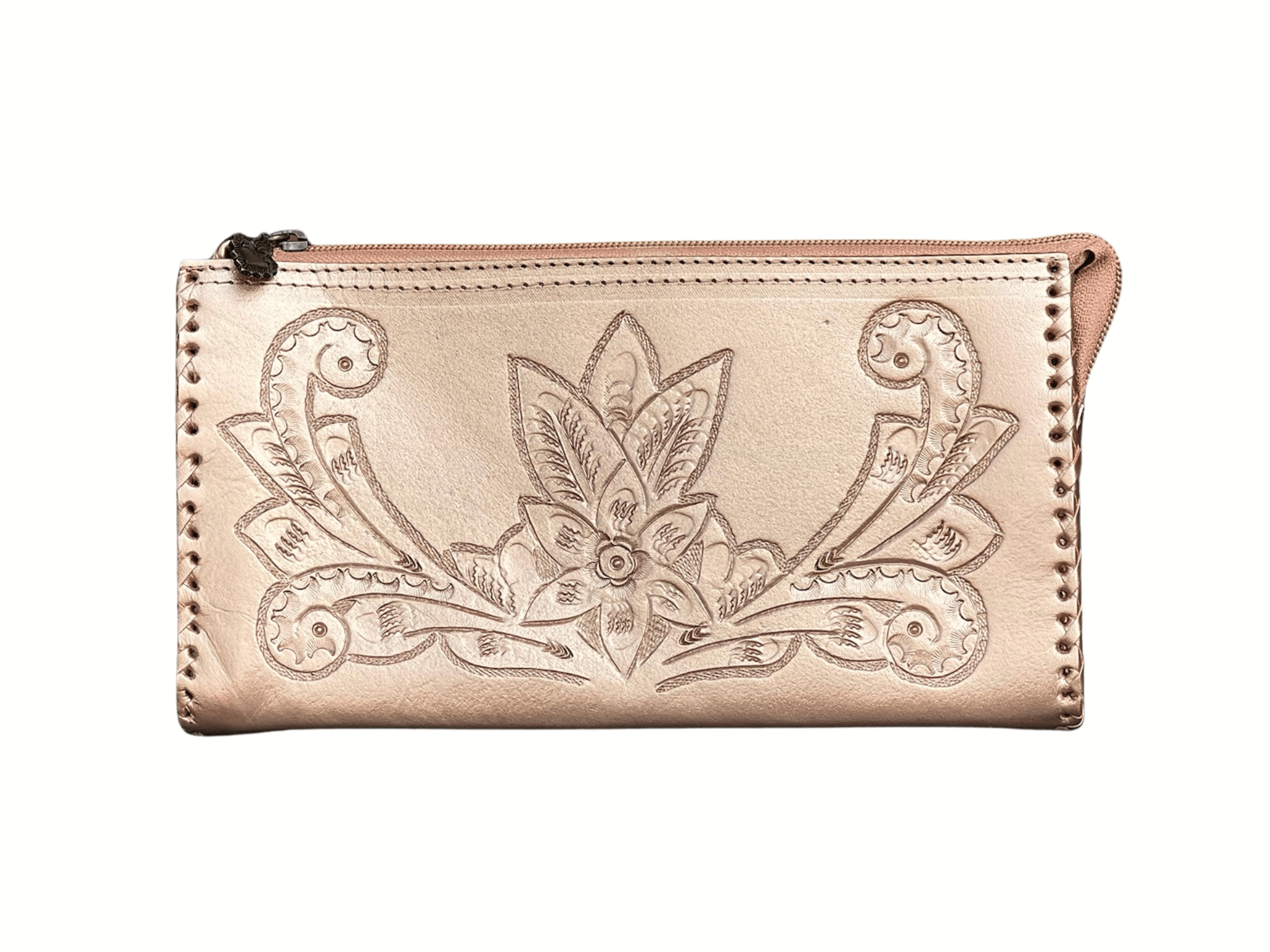 The Ella| Hand-Tooled Leather Clutch & Crossbody - Che Cose Belle