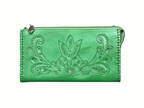 The Ella| Hand-Tooled Leather Clutch & Crossbody - Che Cose Belle
