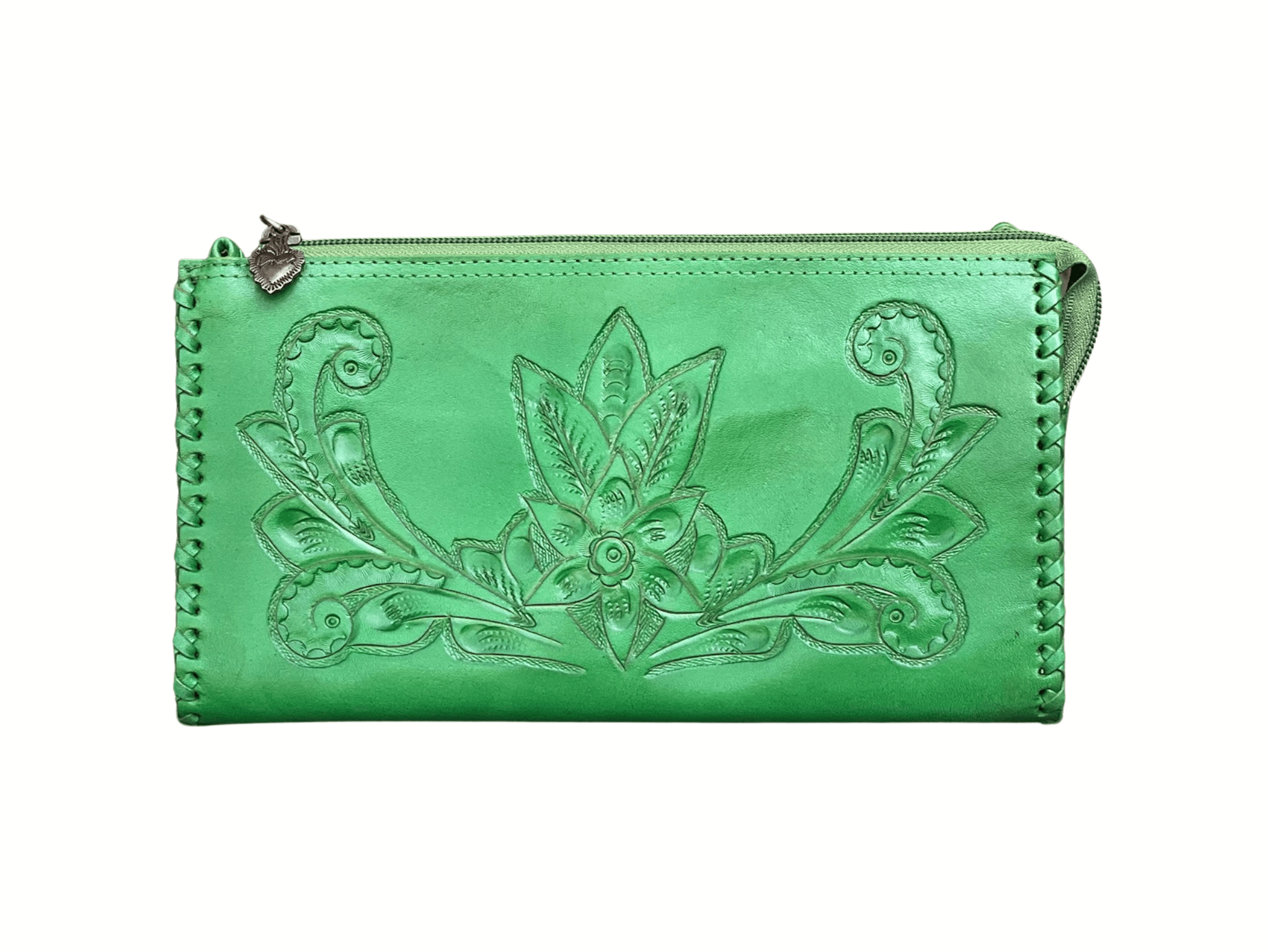 The Ella| Hand-Tooled Leather Clutch & Crossbody - Che Cose Belle