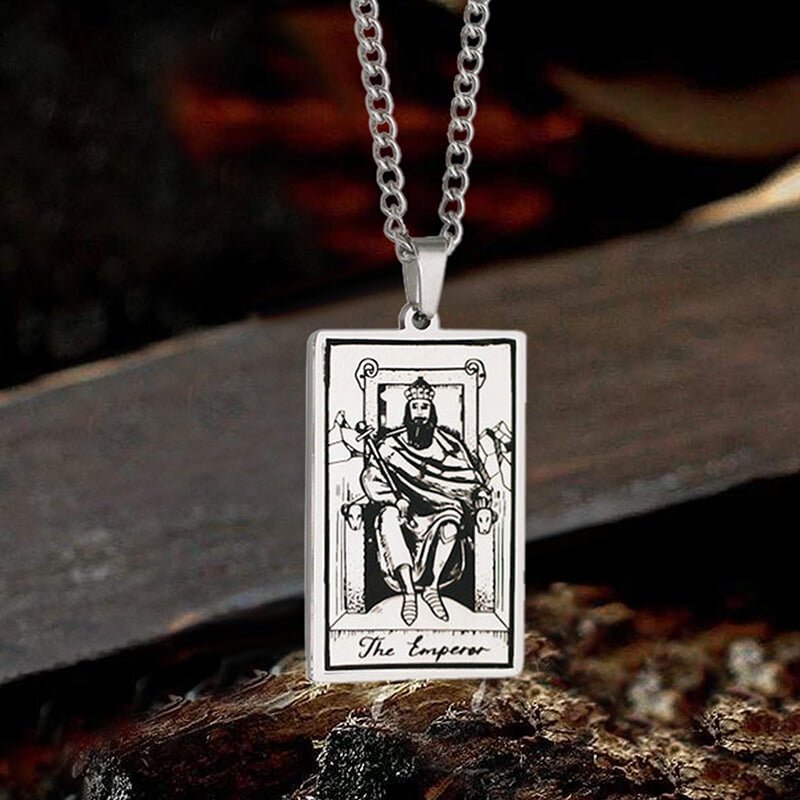 The Emperor Tarot Card Stainless Steel Necklace - Che Cose Belle