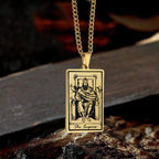 The Emperor Tarot Card Stainless Steel Necklace - Che Cose Belle
