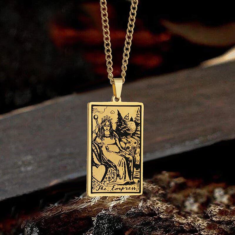 The Empress Tarot Card Stainless Steel Necklace - Che Cose Belle