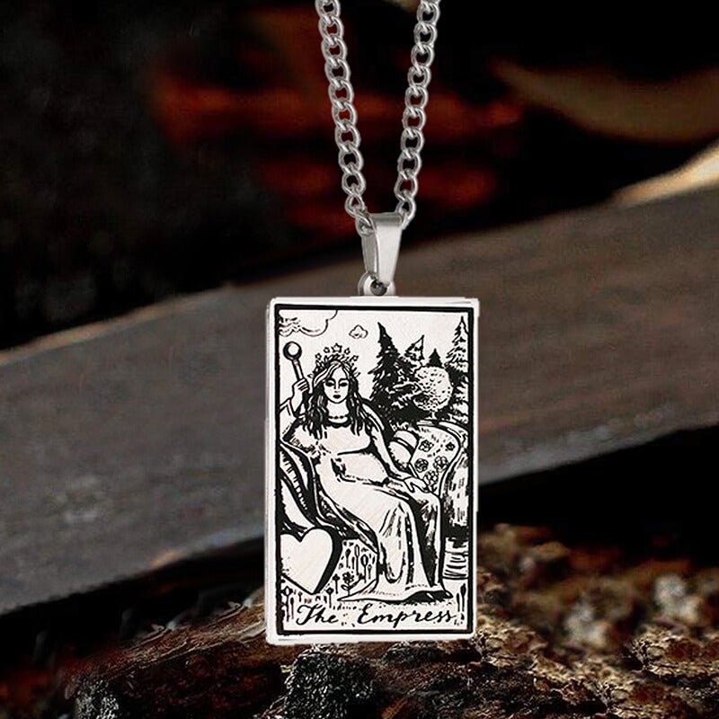 The Empress Tarot Card Stainless Steel Necklace - Che Cose Belle