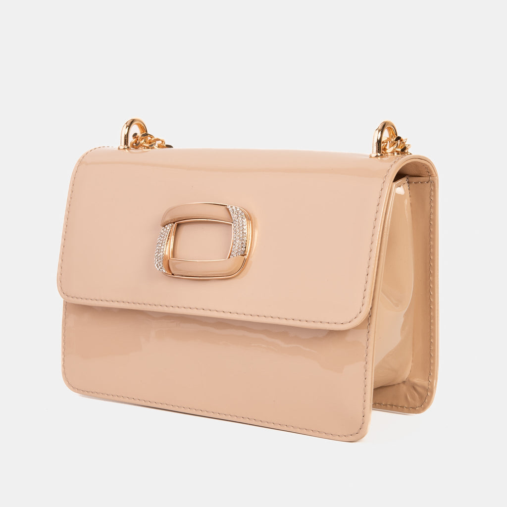 The Ferrara Cream Patent Leather Handbag - Che Cose Belle