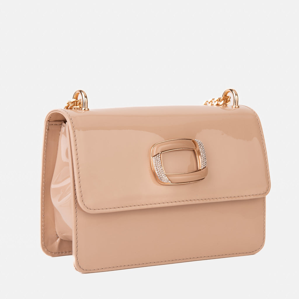 The Ferrara Cream Patent Leather Handbag - Che Cose Belle