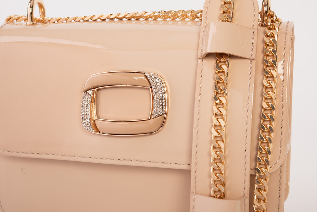 The Ferrara Cream Patent Leather Handbag - Che Cose Belle