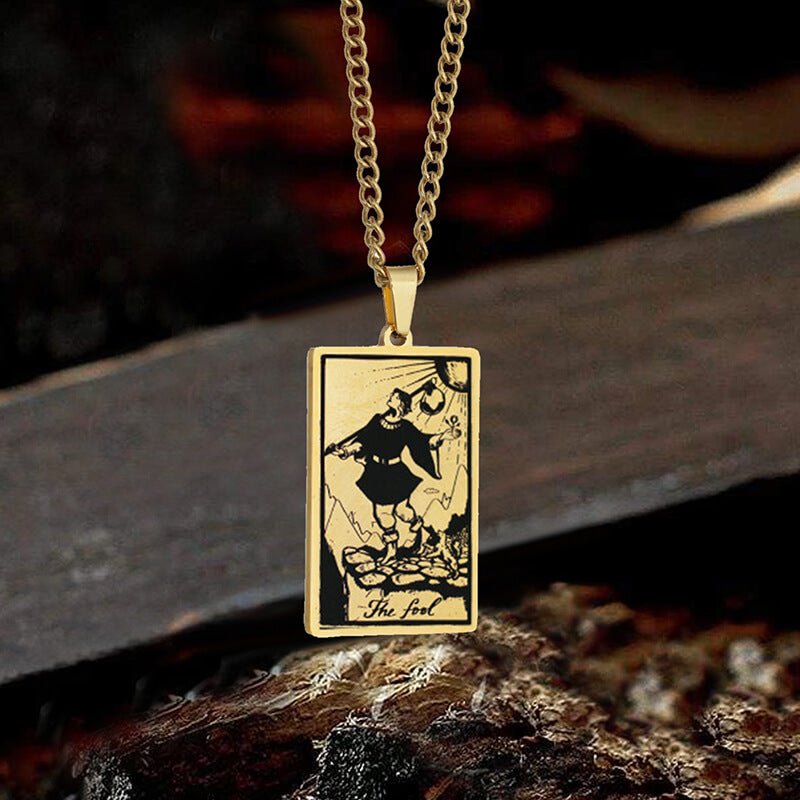 The Fool Tarot Card Stainless Steel Necklace - Che Cose Belle