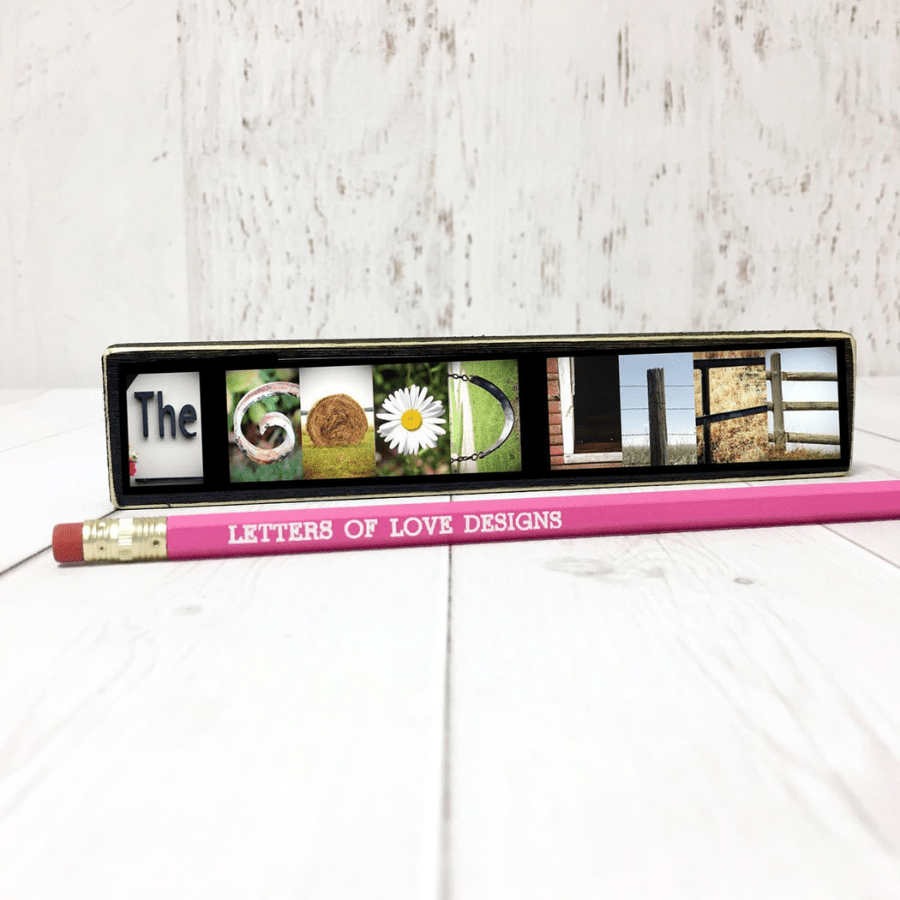 The Good Life Word Block | Multiple Sizes | Letters of Love Designs - Che Cose Belle