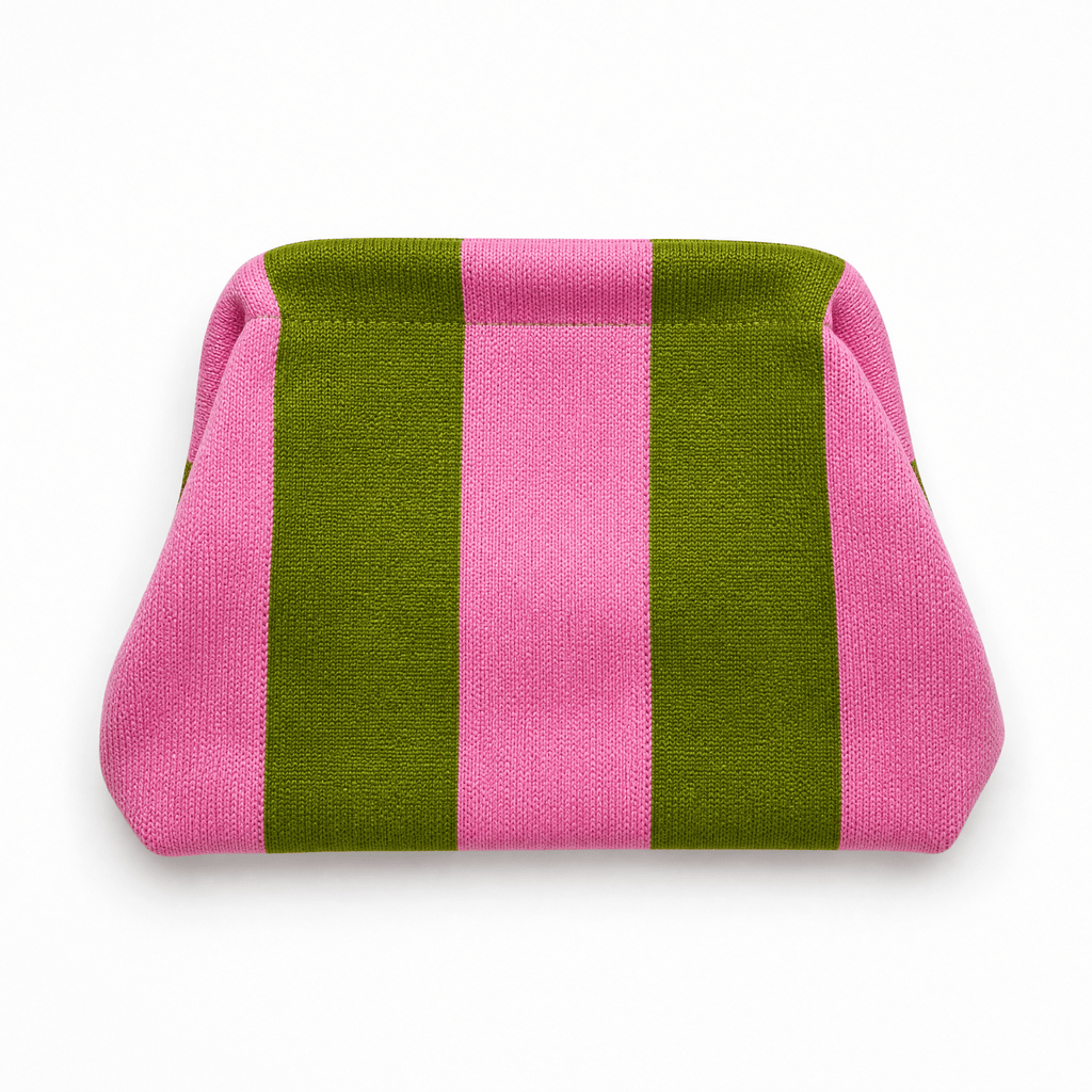 The Green & Pink Everywhere Clutch - Che Cose Belle