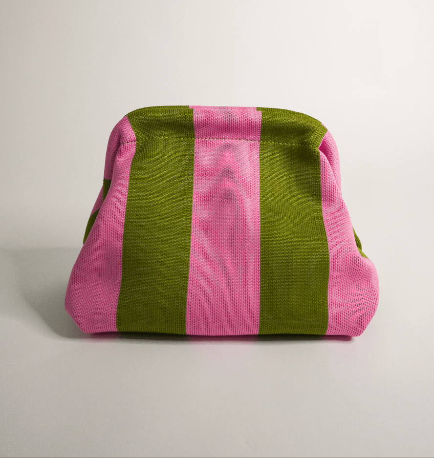 The Green & Pink Everywhere Clutch - Che Cose Belle