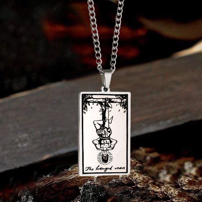 The Hanged Man Major Arcana Tarot Stainless Steel Necklace - Che Cose Belle