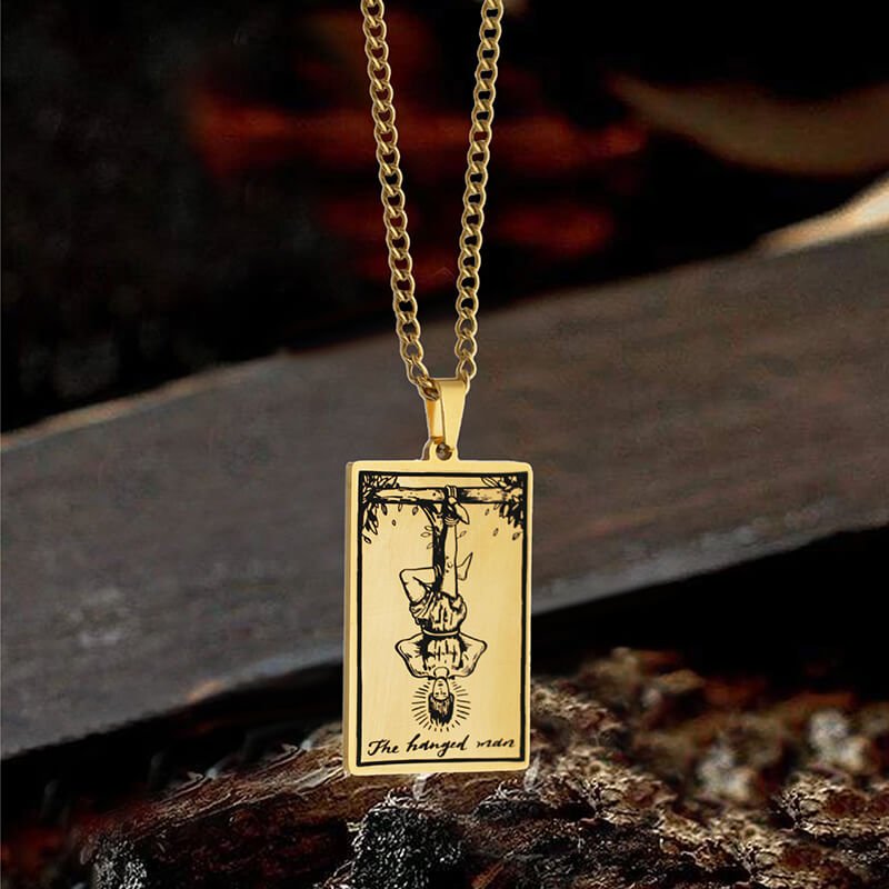 The Hanged Man Major Arcana Tarot Stainless Steel Necklace - Che Cose Belle