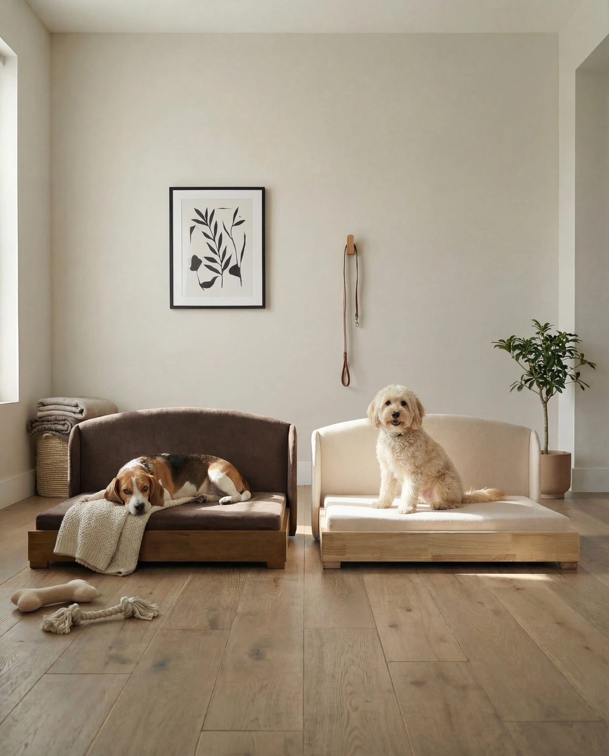 The Haven — Luxury Handcrafted Dog Bed | Solid Wood, Orthopedic, Waterproof lined - Che Cose Belle
