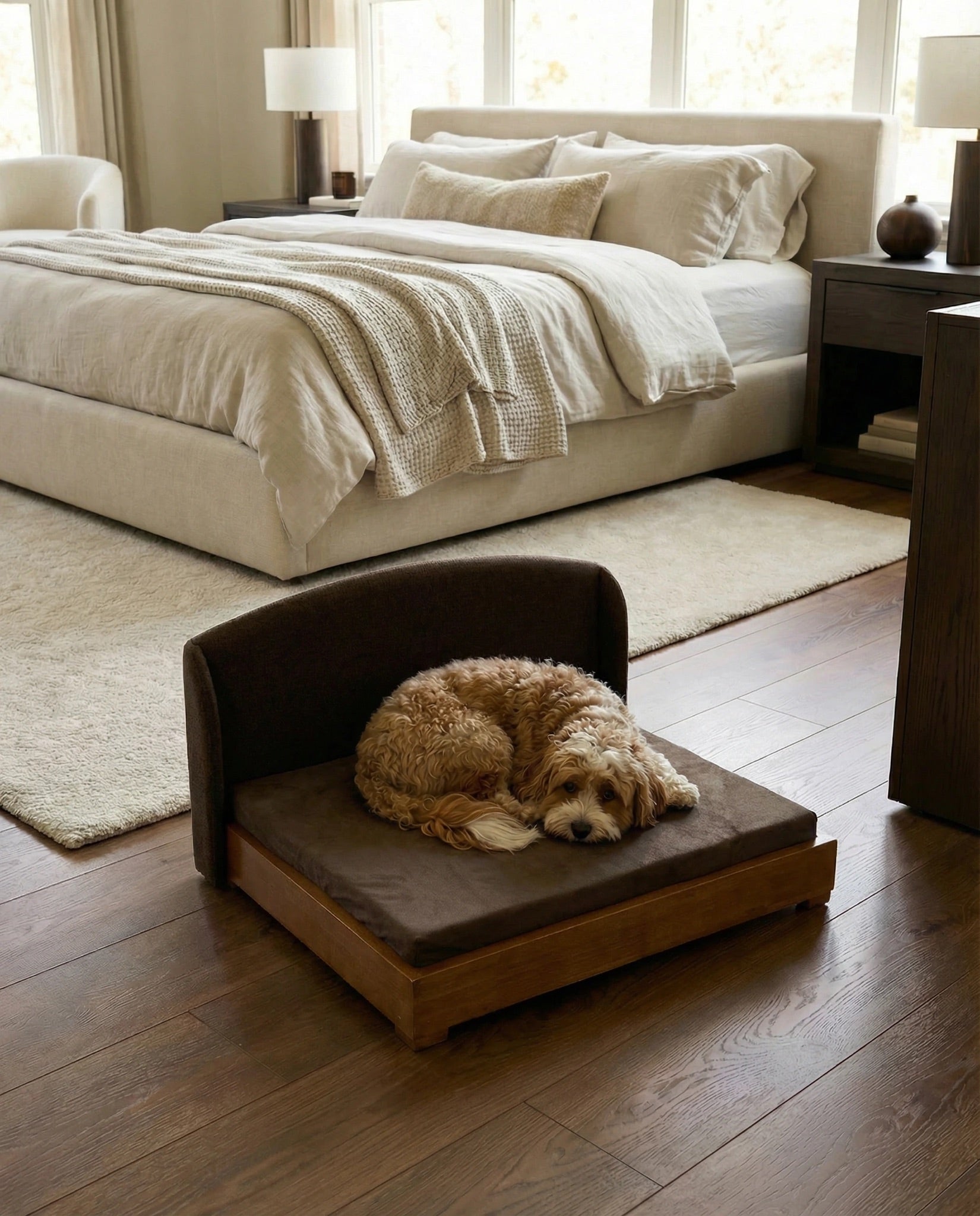 The Haven — Luxury Handcrafted Dog Bed | Solid Wood, Orthopedic, Waterproof lined - Che Cose Belle