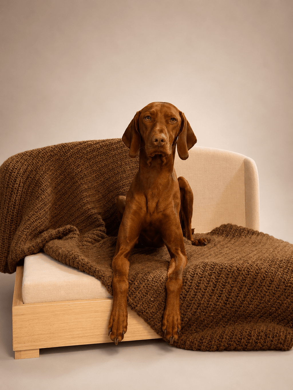The Haven — Luxury Handcrafted Dog Bed | Solid Wood, Orthopedic, Waterproof lined - Che Cose Belle