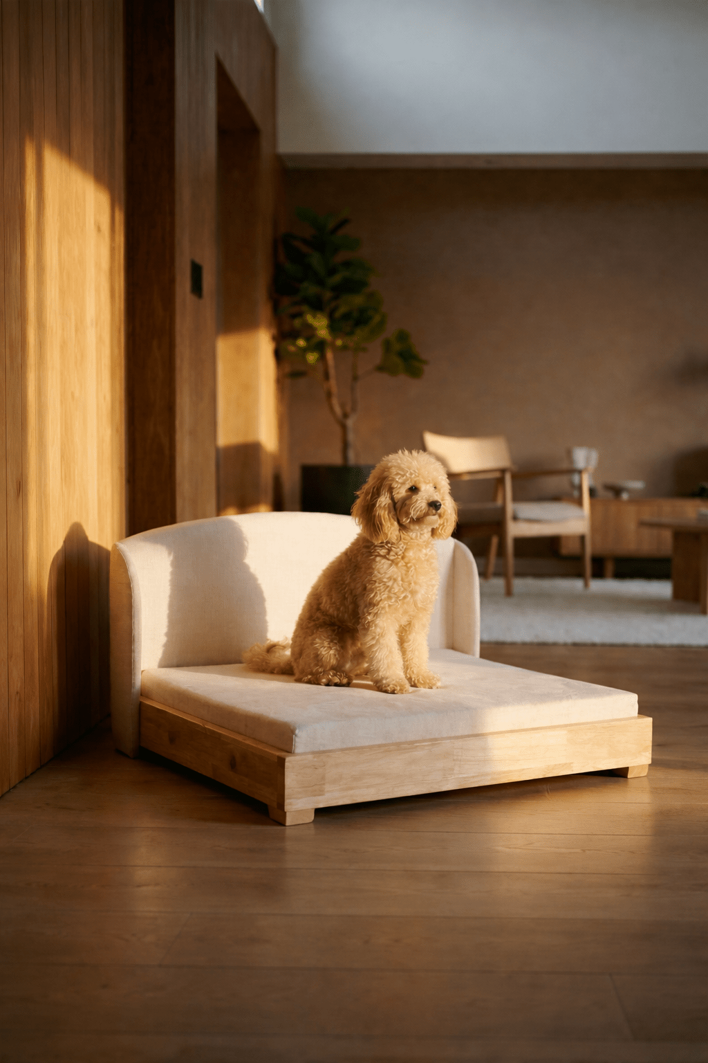 The Haven — Luxury Handcrafted Dog Bed | Solid Wood, Orthopedic, Waterproof lined - Che Cose Belle