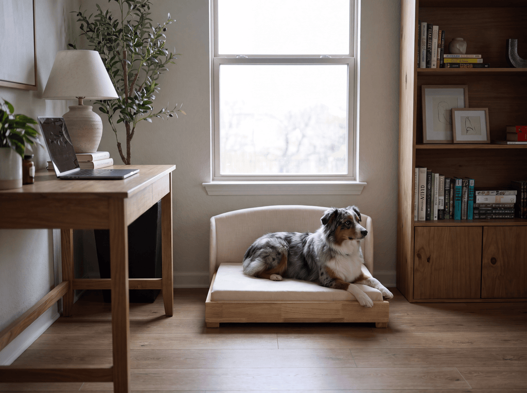 The Haven — Luxury Handcrafted Dog Bed | Solid Wood, Orthopedic, Waterproof lined - Che Cose Belle