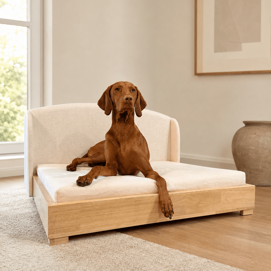 The Haven — Luxury Handcrafted Dog Bed | Solid Wood, Orthopedic, Waterproof lined - Che Cose Belle