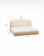 The Haven — Luxury Handcrafted Dog Bed | Solid Wood, Orthopedic, Waterproof lined - Che Cose Belle