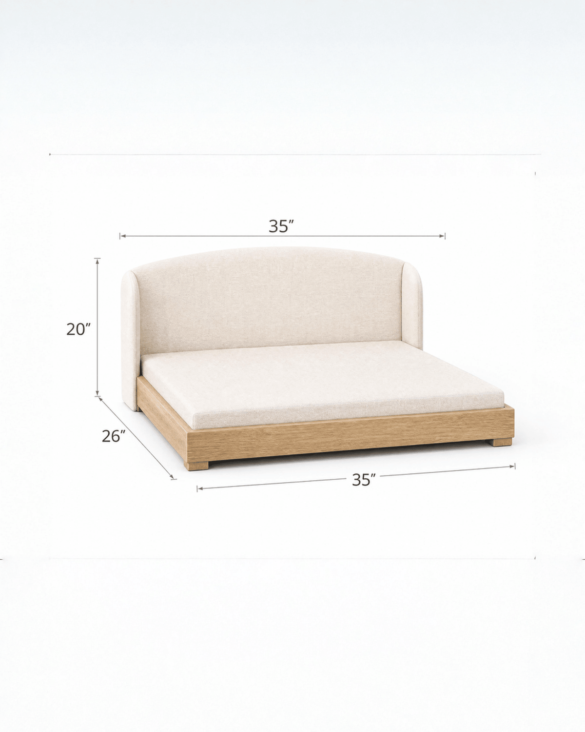The Haven — Luxury Handcrafted Dog Bed | Solid Wood, Orthopedic, Waterproof lined - Che Cose Belle