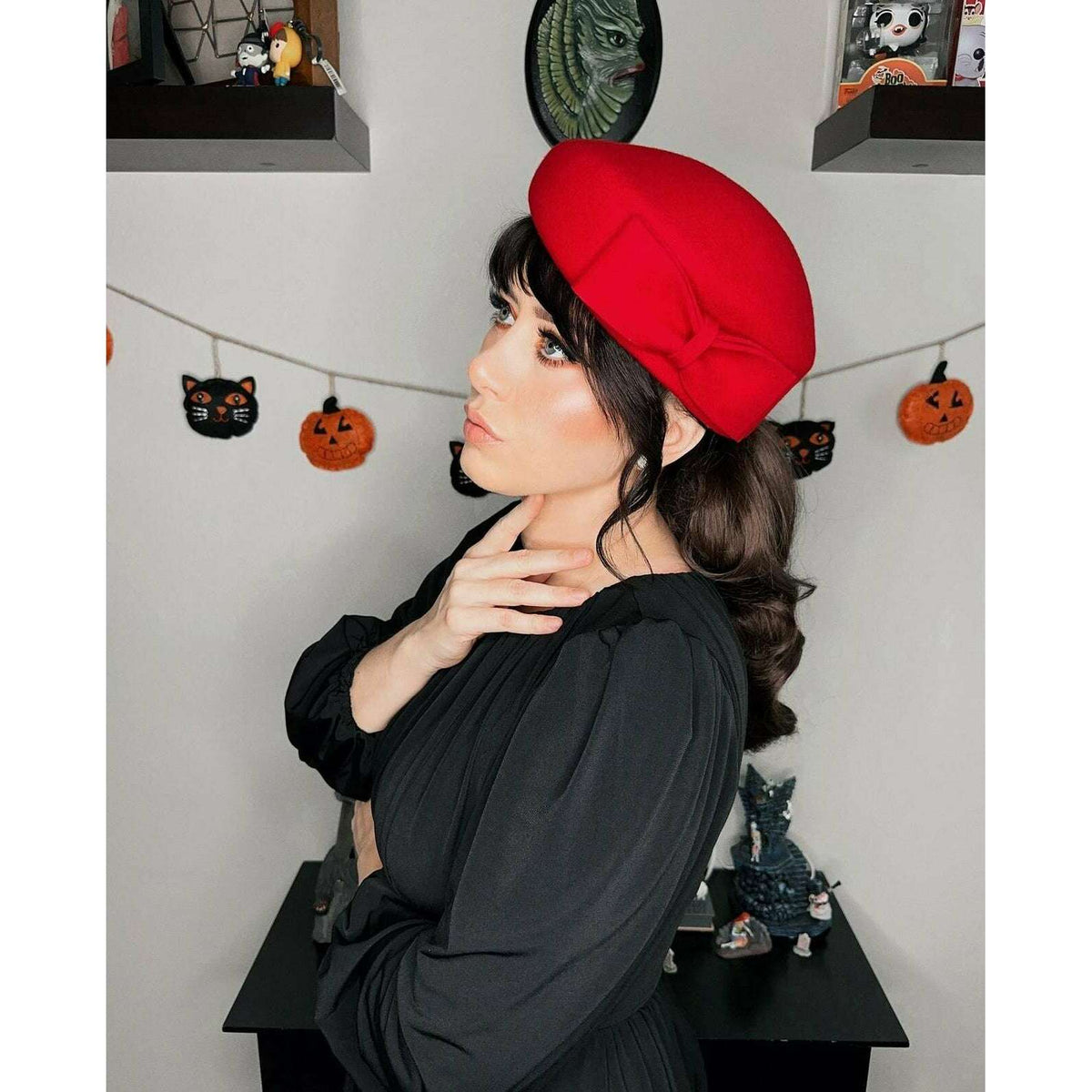 The Head-Turner Structured Beret by Lipstick & Chrome -RED - Che Cose Belle