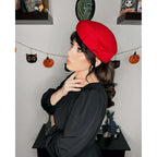The Head-Turner Structured Beret by Lipstick & Chrome -RED - Che Cose Belle