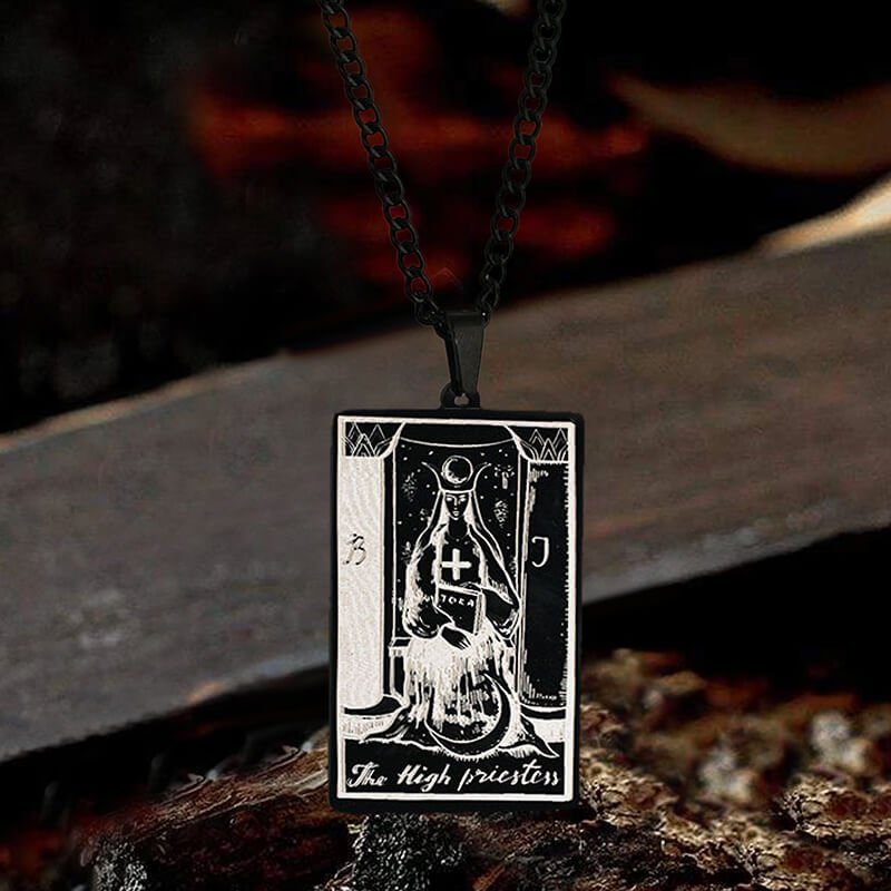 The High Priestess Tarot Card Stainless Steel Necklace - Che Cose Belle