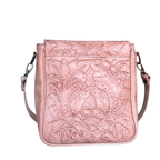 The Kimberly| Hand-Tooled Leather Messenger Bag - Che Cose Belle