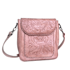 The Kimberly| Hand-Tooled Leather Messenger Bag - Che Cose Belle