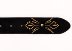 The Lazio Black Suede Leather Belt - Che Cose Belle