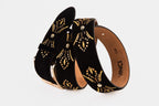 The Lazio Black Suede Leather Belt - Che Cose Belle