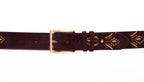 The Lazio Burgundy Suede Leather Belt - Che Cose Belle